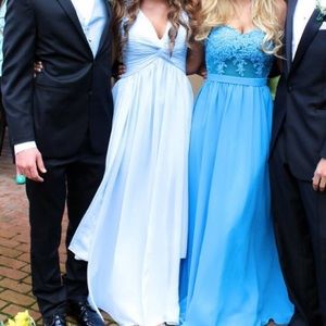 Baby blue prom dress
